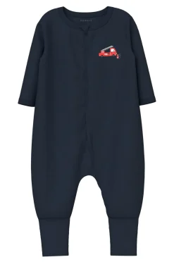 Name it baby Pyjamasoverall nbmNightsuit Zip FF Firetruck NO 2-pak Grey melange New