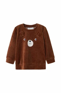Name it baby Sweatshirt nbnNalwin LS Velour Pecan pie Clearance