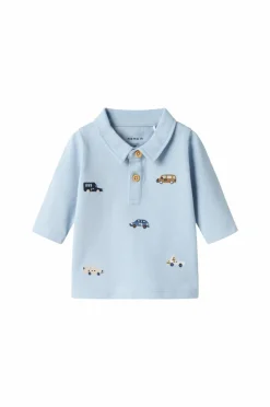Name it Toppe & T-Shirts>baby T-shirt nbmDexter LS Polo Top Celestial blue