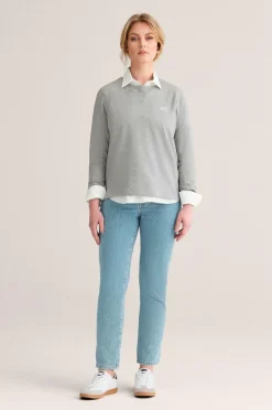 Newhouse Sweatshirts & Hoodies>College-sweater Ilse Midtgrå melange
