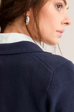 Newhouse Strikket blazer Kim Marineblå Sale