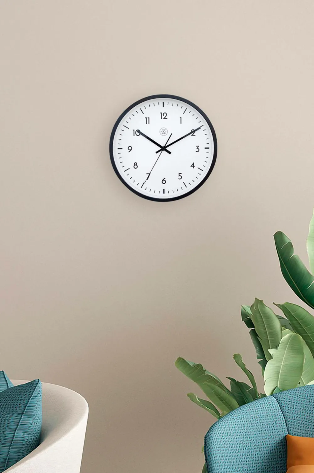 NeXtime Vægur Easy Big 30 cm Sort/hvid Online