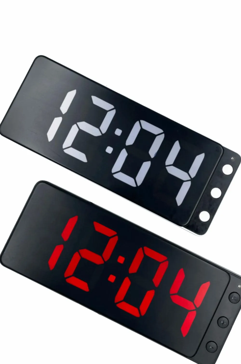 NeXtime Vægure>Vægur/bordur Digital 27 cm Svart/Röd Sort/hvid