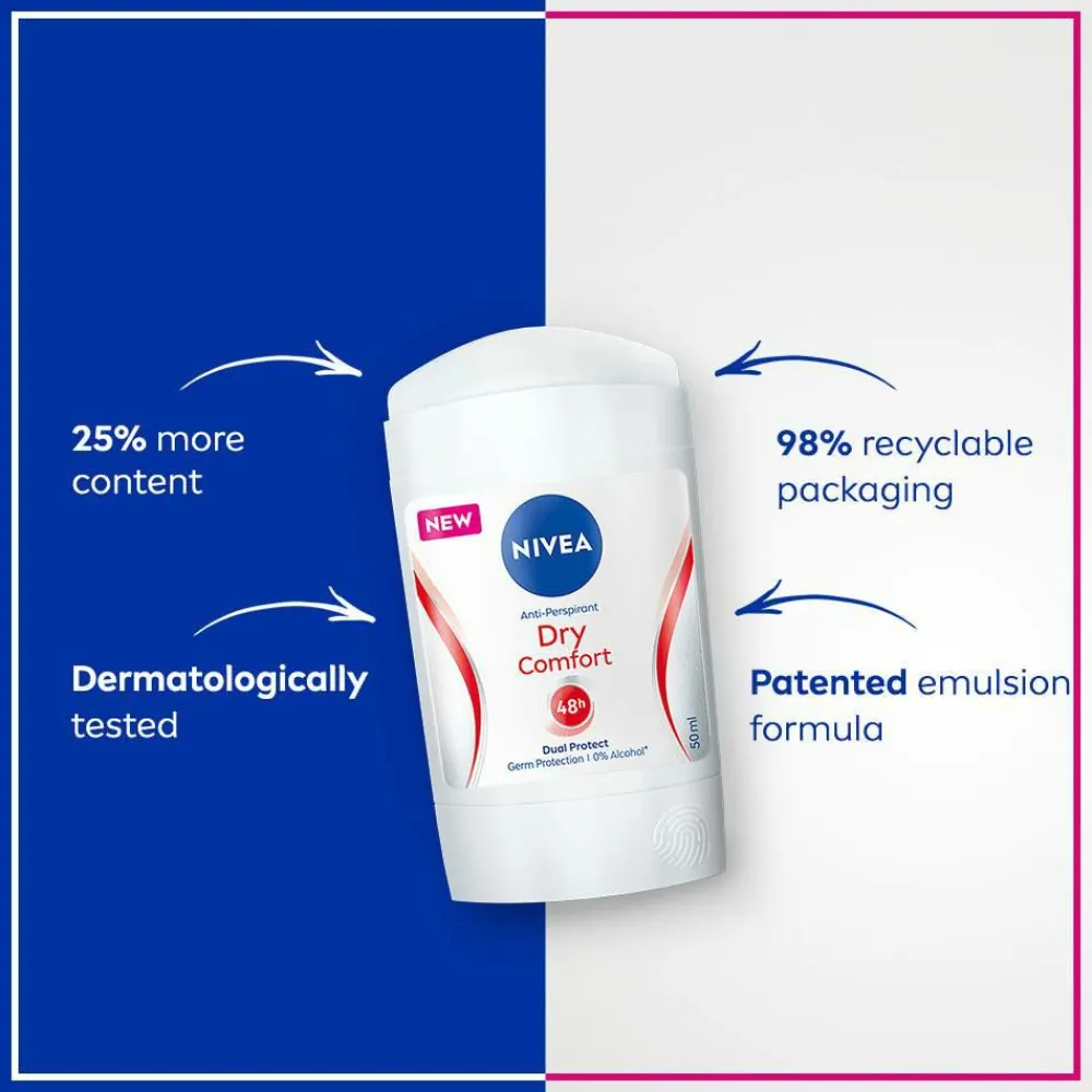 Nivea Kropspleje>Antiperspirant Deo Dry Comfort Stick 50 ml