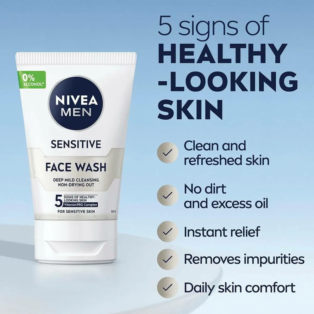 Nivea Ansigtspleje|Ansigtspleje>Nfm Sensitive Face Wash 100 ml