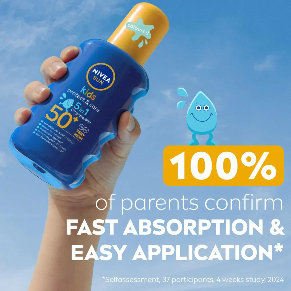 Nivea Solbeskyttelse>Protect & Care Kids Sun Spray Spf 50+ 200Ml No Color