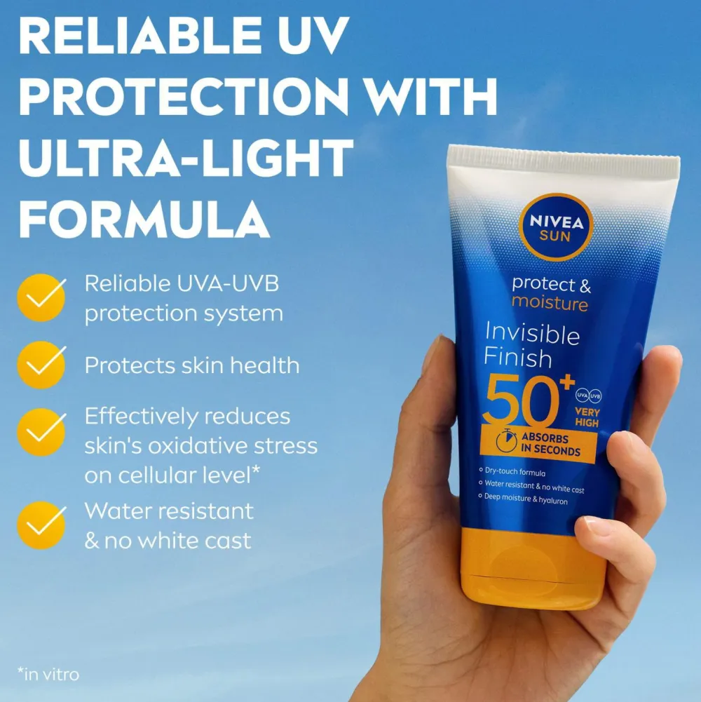 Nivea Protect & Moisture Invisible Finish Lotion Spf 50 150Ml No Color Outlet