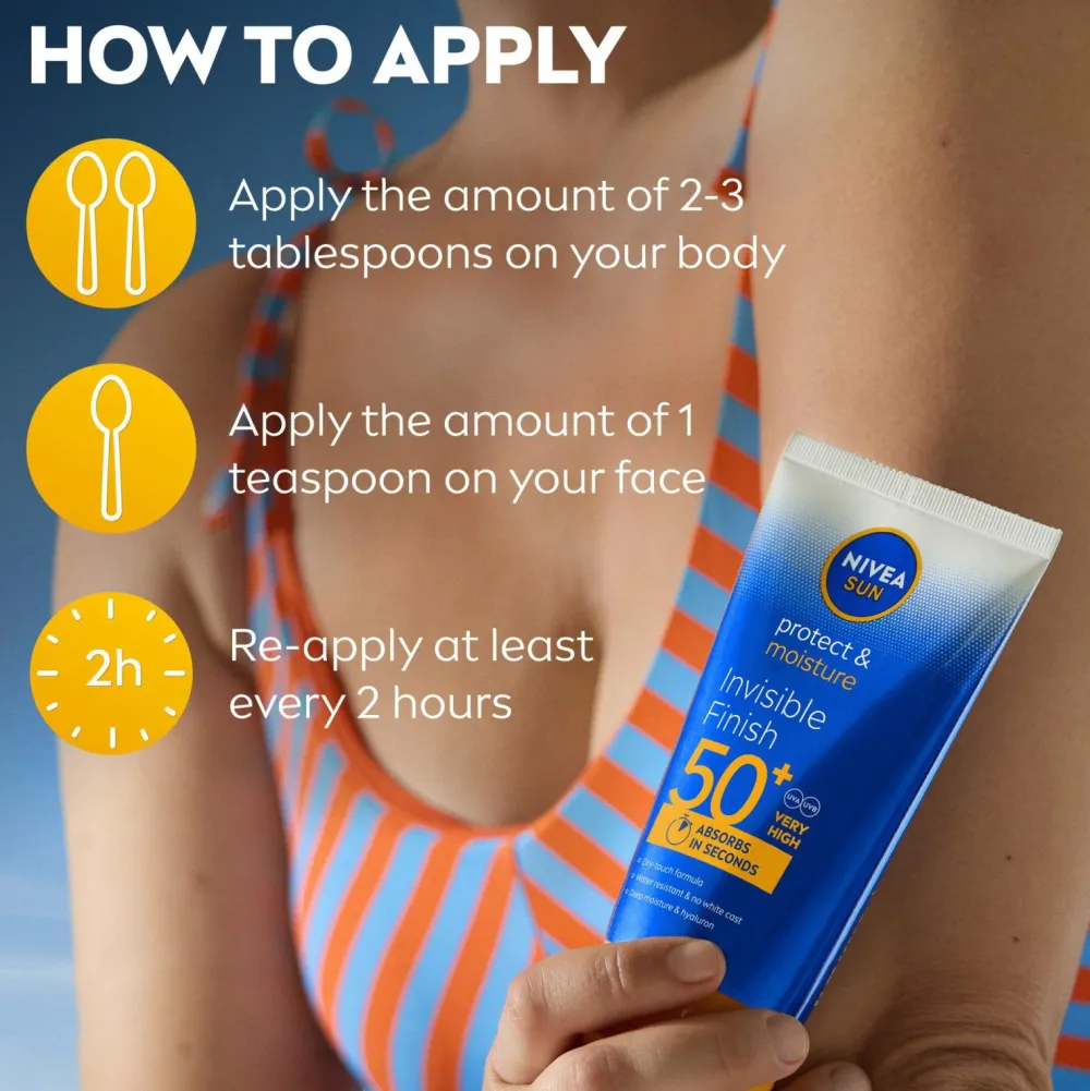 Nivea Protect & Moisture Invisible Finish Lotion Spf 50 150Ml No Color Outlet