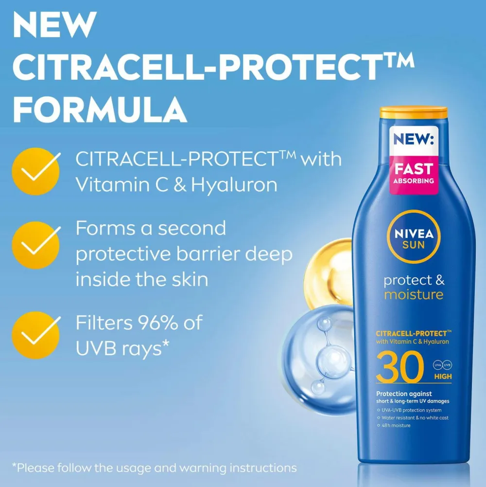 Nivea Kropspleje|Kropspleje>Protect & Moisture Lotion SPF30 200 ml No color