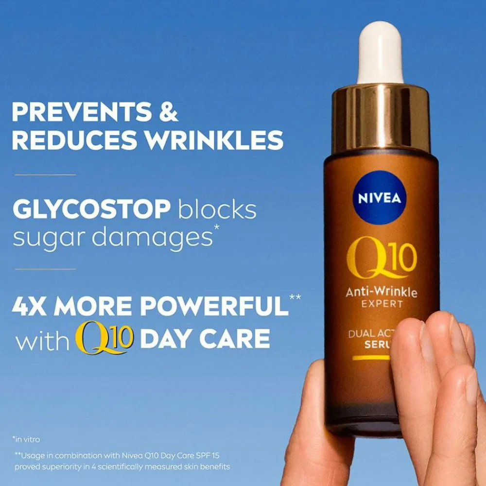 Nivea Q10 Anti-wrinkle Expert Dual Action Serum 30 ml New
