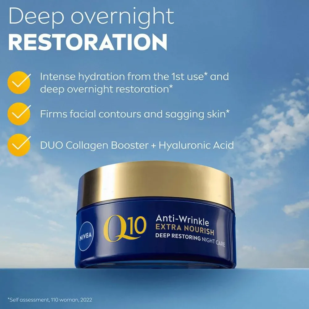 Nivea Q10 Extra Nourish Night Cream 50 ml No color Hot