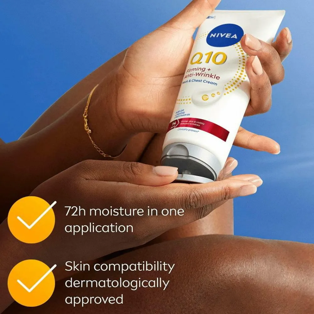 Nivea Q10 Firming Anti-Wrinkle Neck & Chest Cream 200Ml No Color Clearance