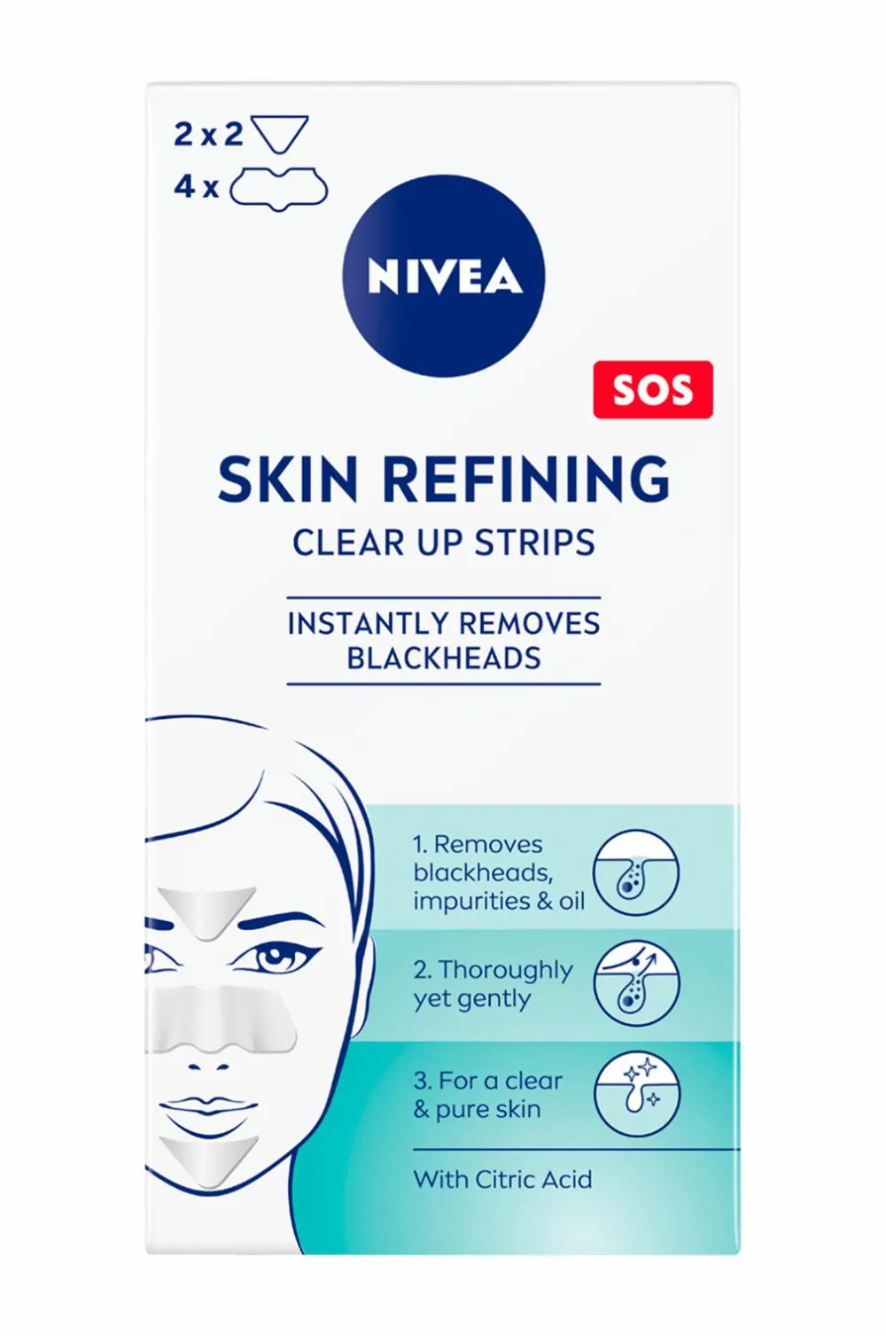 Nivea Ansigtspleje>Refining Clear-Up Strips 6 st