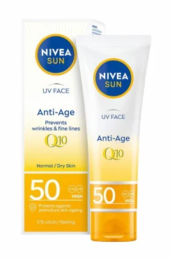 Nivea Kropspleje|Kropspleje>UV Face Anti Age Q10 Cream Spf 50 50Ml No Color