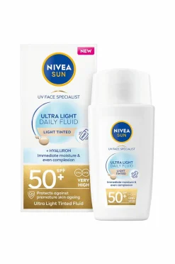 Nivea Kropspleje|Kropspleje>UV Face Daily Fluid Light Tinted Spf 50+ 40Ml No Color