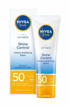 Nivea Kropspleje|Kropspleje>UV Face Shine Control Cream Spf 50 50Ml No Color