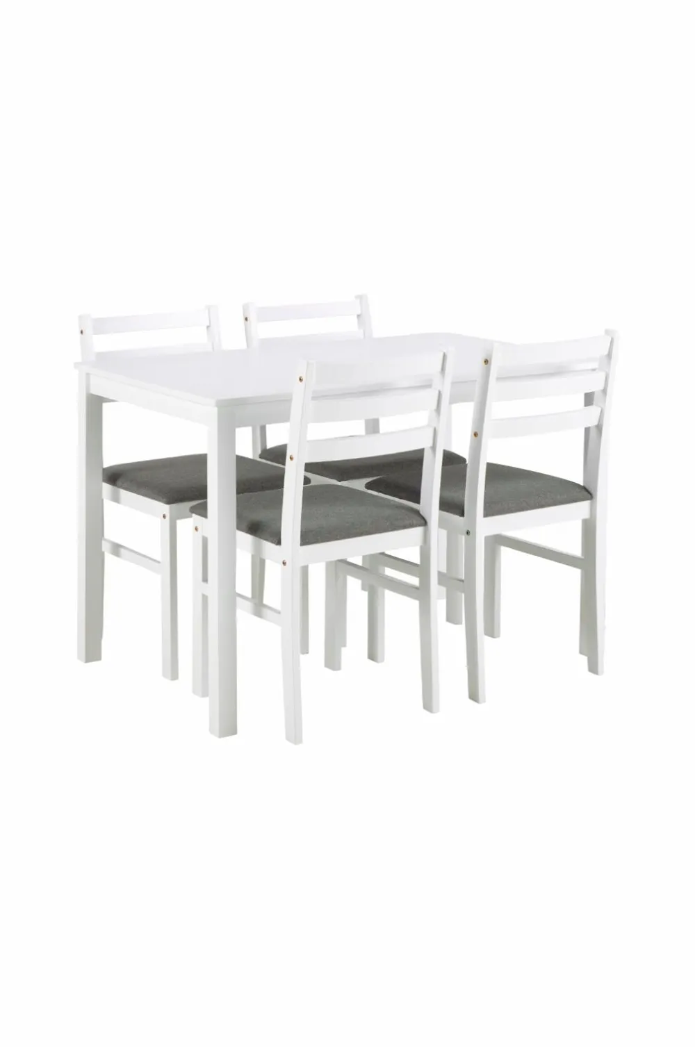 NORDFORM Alicante rektangulært spisebordssæt med bord og 4 stole, 110x70x74,5 cm hvid 40991-20 Sale