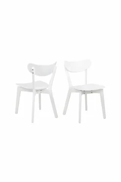 NORDFORM Roxby rundt spisebordssæt med bord og 4 stole, Ø105x76 cm hvid 40991-20 Discount