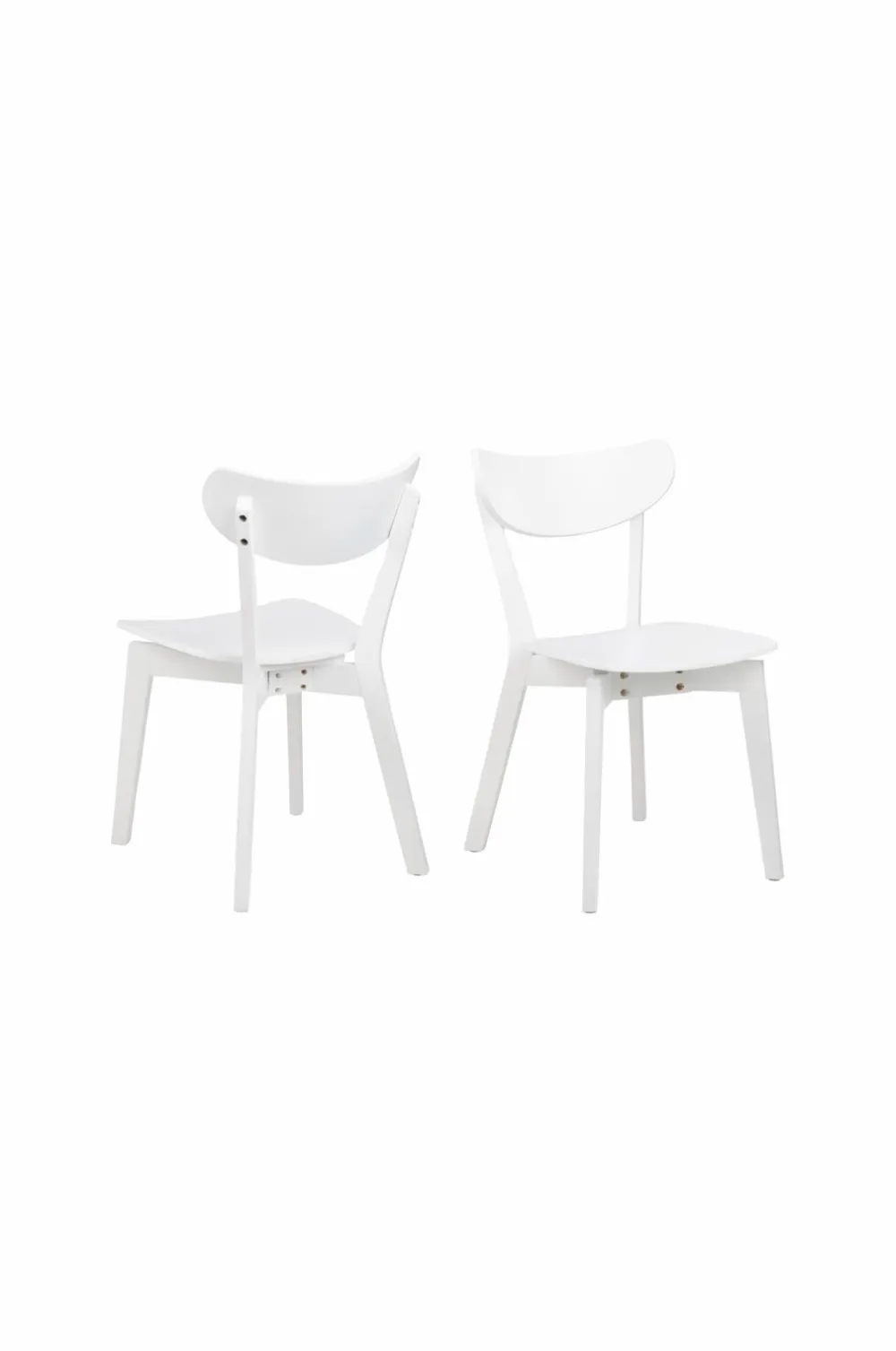 NORDFORM Roxby rundt spisebordssæt med bord og 4 stole, Ø105x76 cm hvid 40991-20 Discount