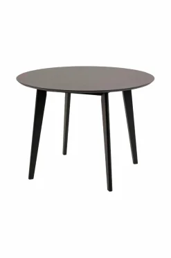 NORDFORM Roxby spisebordssæt med bord og 4 stole, 105x105x76 cm mat sort 40888