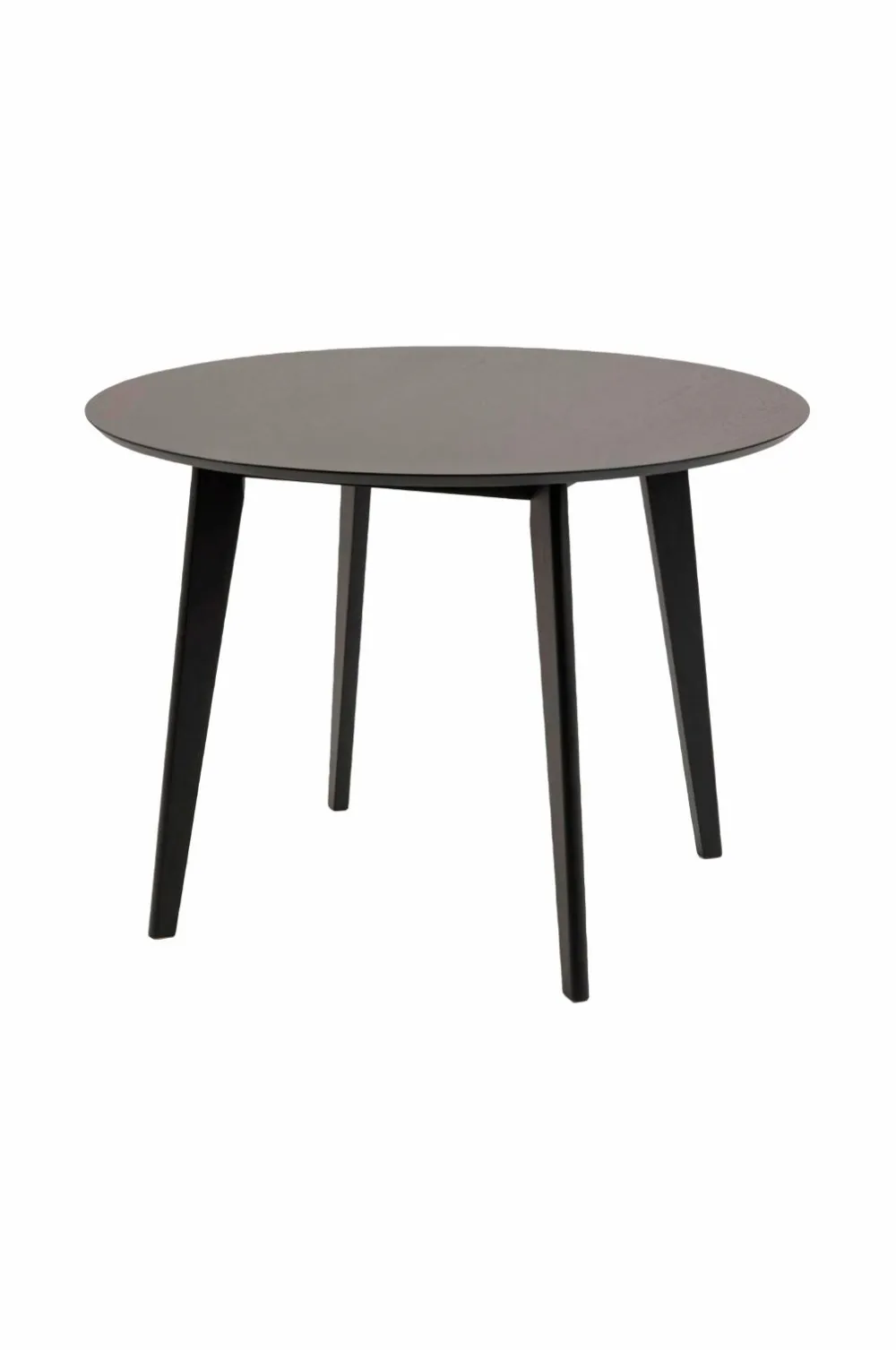 NORDFORM Roxby spisebordssæt med bord og 4 stole, 105x105x76 cm mat sort 40888