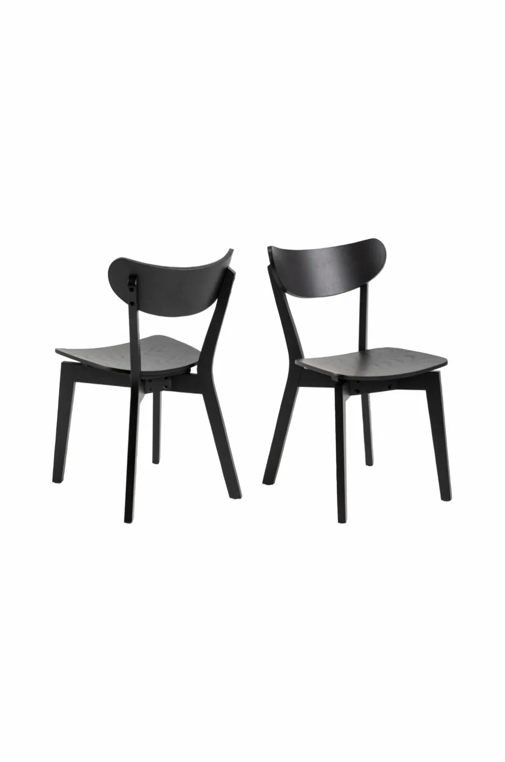 NORDFORM Roxby spisebordssæt med bord og 4 stole, 105x105x76 cm mat sort 40888