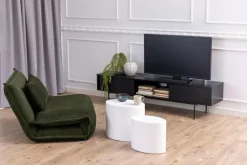 NORDFORM Tv-bænk Zelda Sort askfiner Online