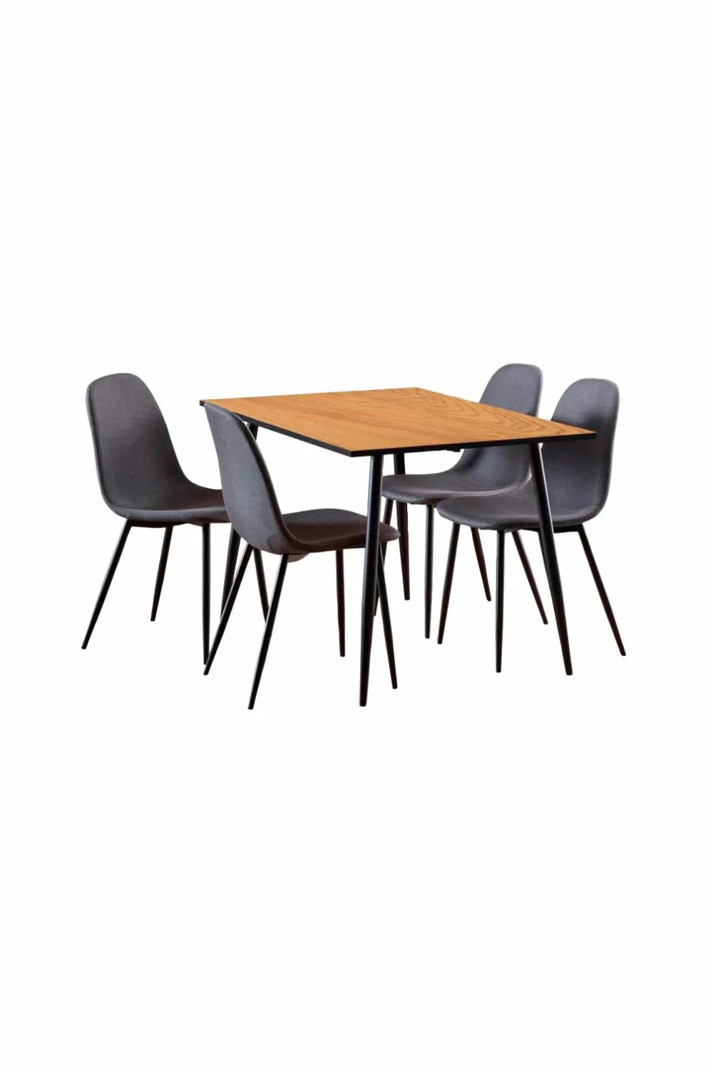 NORDFORM Wilma rektangulært spisebordssæt 120x80x75 cm combo 1 vild eg 40081 Outlet