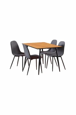 NORDFORM Wilma rektangulært spisebordssæt 120x80x75 cm combo 1 vild eg 40081 Outlet