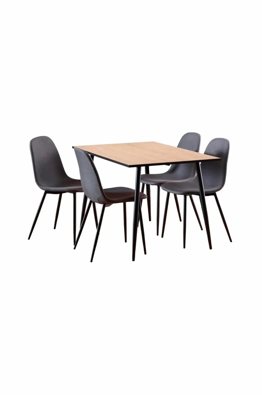 NORDFORM Wilma rektangulært spisebordssæt 120x80x75 cm mat hvidvasket vild eg 40279 New