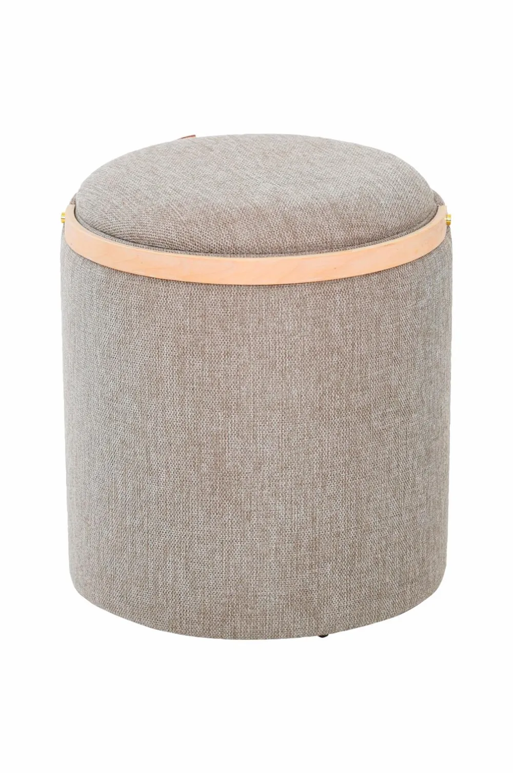 Nordic Furniture Group Puffer & Fodskamler>Puf med opbevaring Lykke Gråbrun