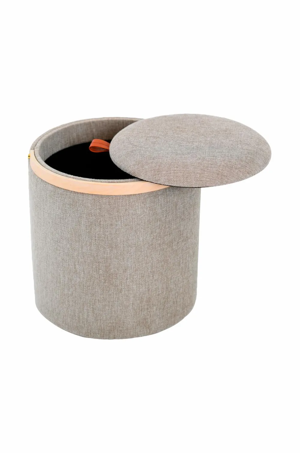 Nordic Furniture Group Puffer & Fodskamler>Puf med opbevaring Lykke Gråbrun