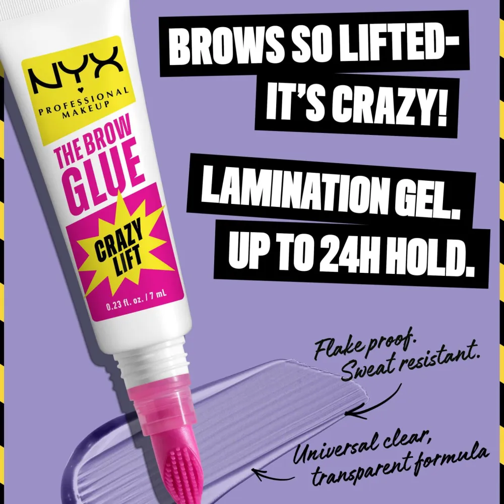 NYX Professional Makeup The Brow Glue Crazy Lift 01 Transparent Discount