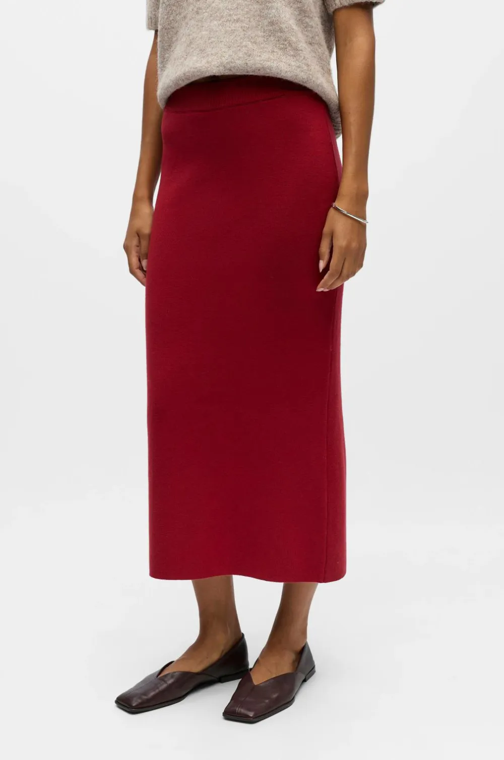 Object Nederdel objReynard HW Knit Skirt E AW Fair Karanda red Best