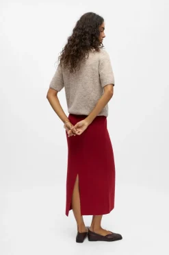 Object Nederdel objReynard HW Knit Skirt E AW Fair Karanda red Best