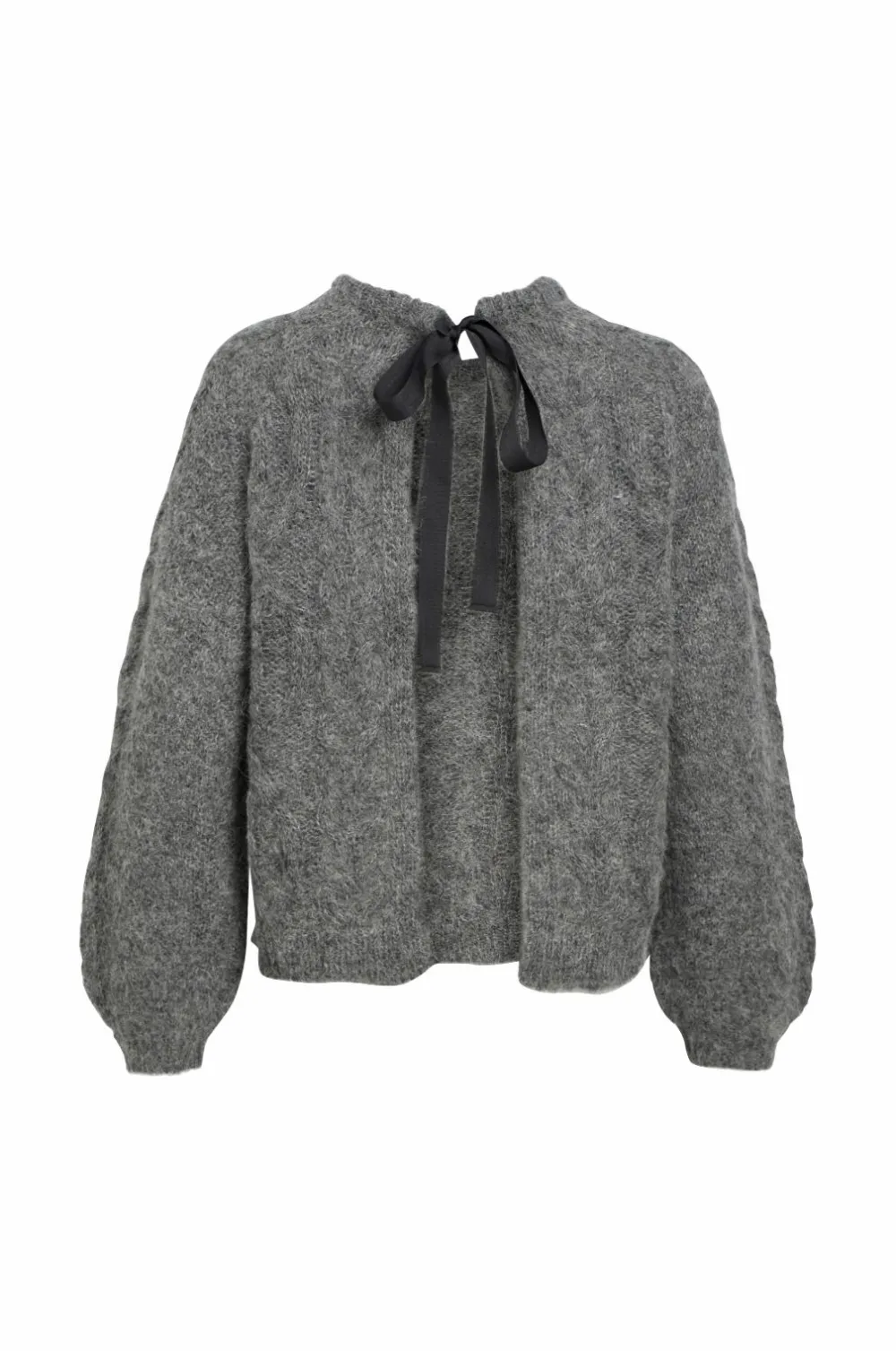 Object Trøje objSmilla Knit RE L/S Pullover Medium grey melange Sale