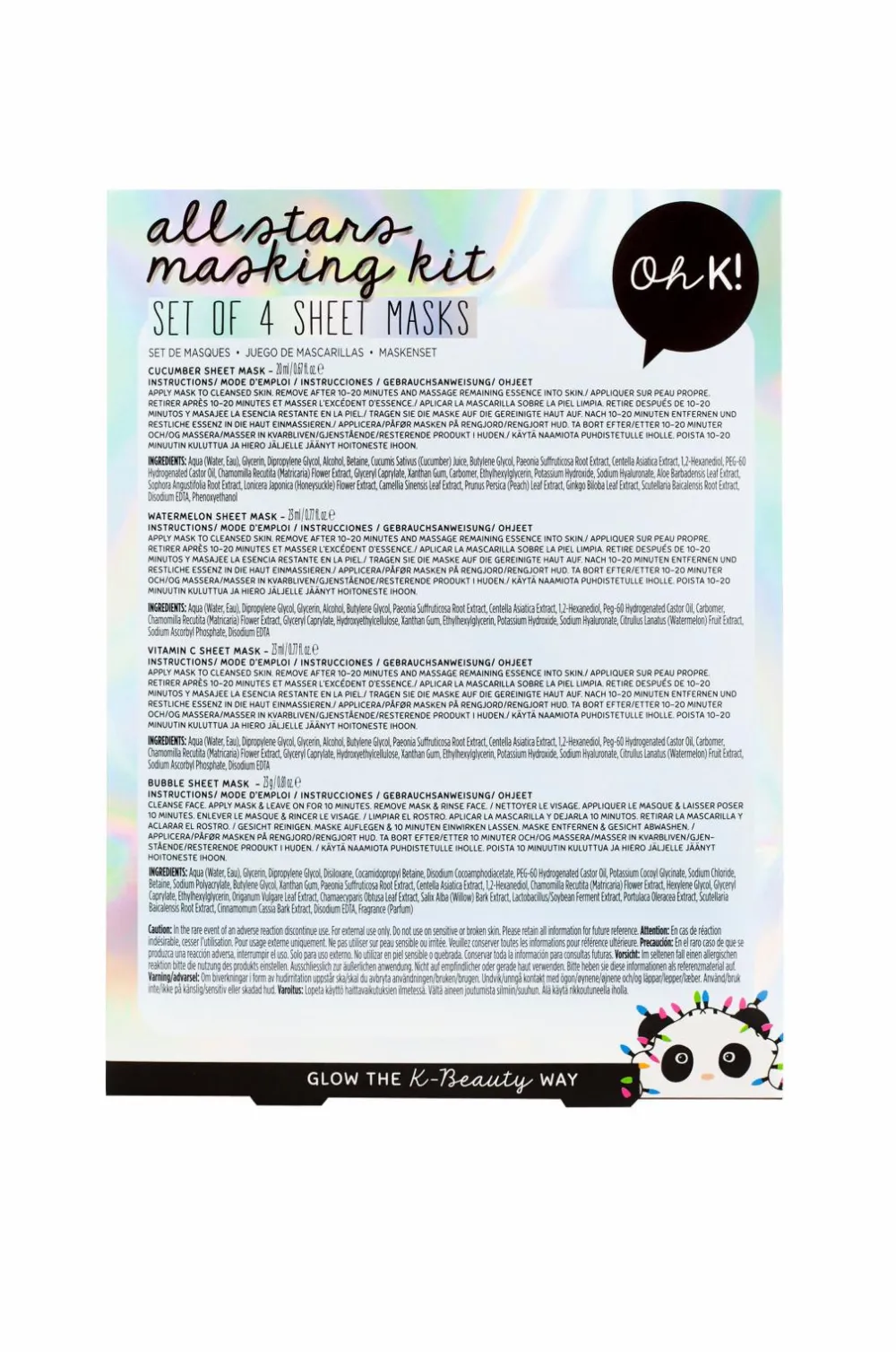 Oh K! Gaveæsker|Ansigtspleje>Giftbox All Stars Masking Kit No Color