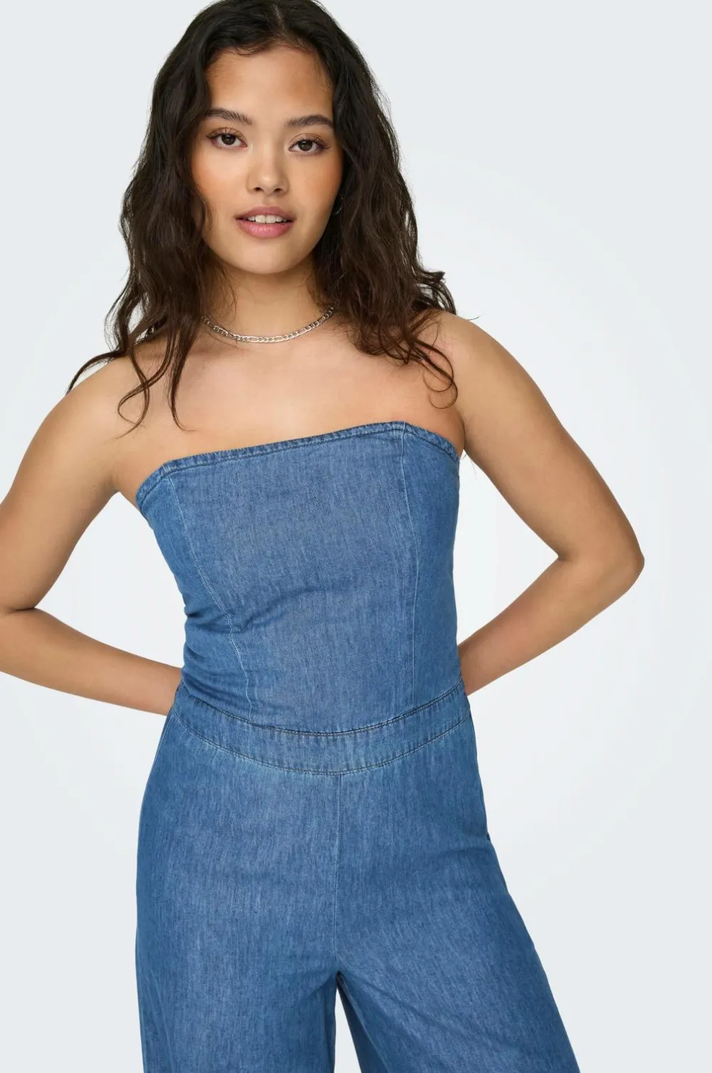 Only Jumpsuits & Buksedragter>Buksekjole onlAkia Bea SL Dnm Jumpsuit BJ Medium blue denim