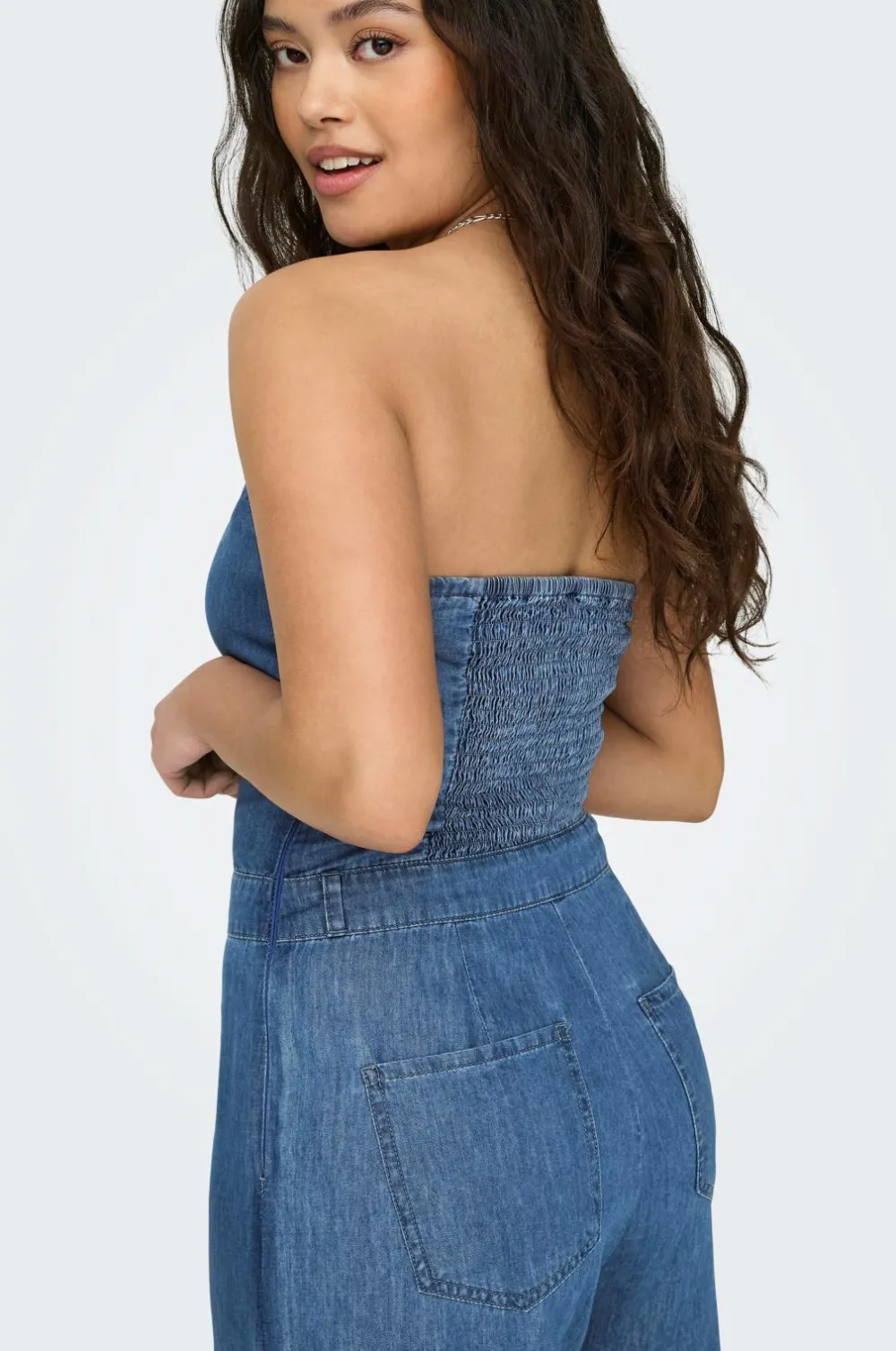 Only Jumpsuits & Buksedragter>Buksekjole onlAkia Bea SL Dnm Jumpsuit BJ Medium blue denim