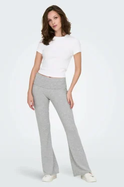 Only Bukser onlGlamour Fold Down Pant CC Jrs Light grey melange