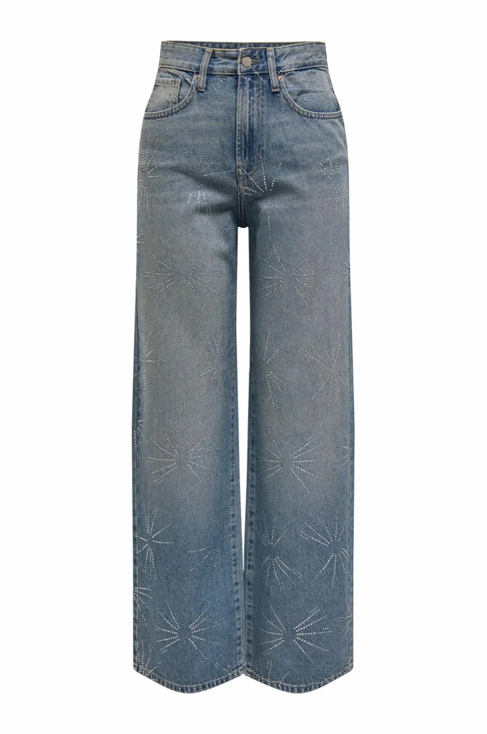 Only Jeans onlHope EX HW Wide Rhinst Dnm Tai D Medium blue denim Online