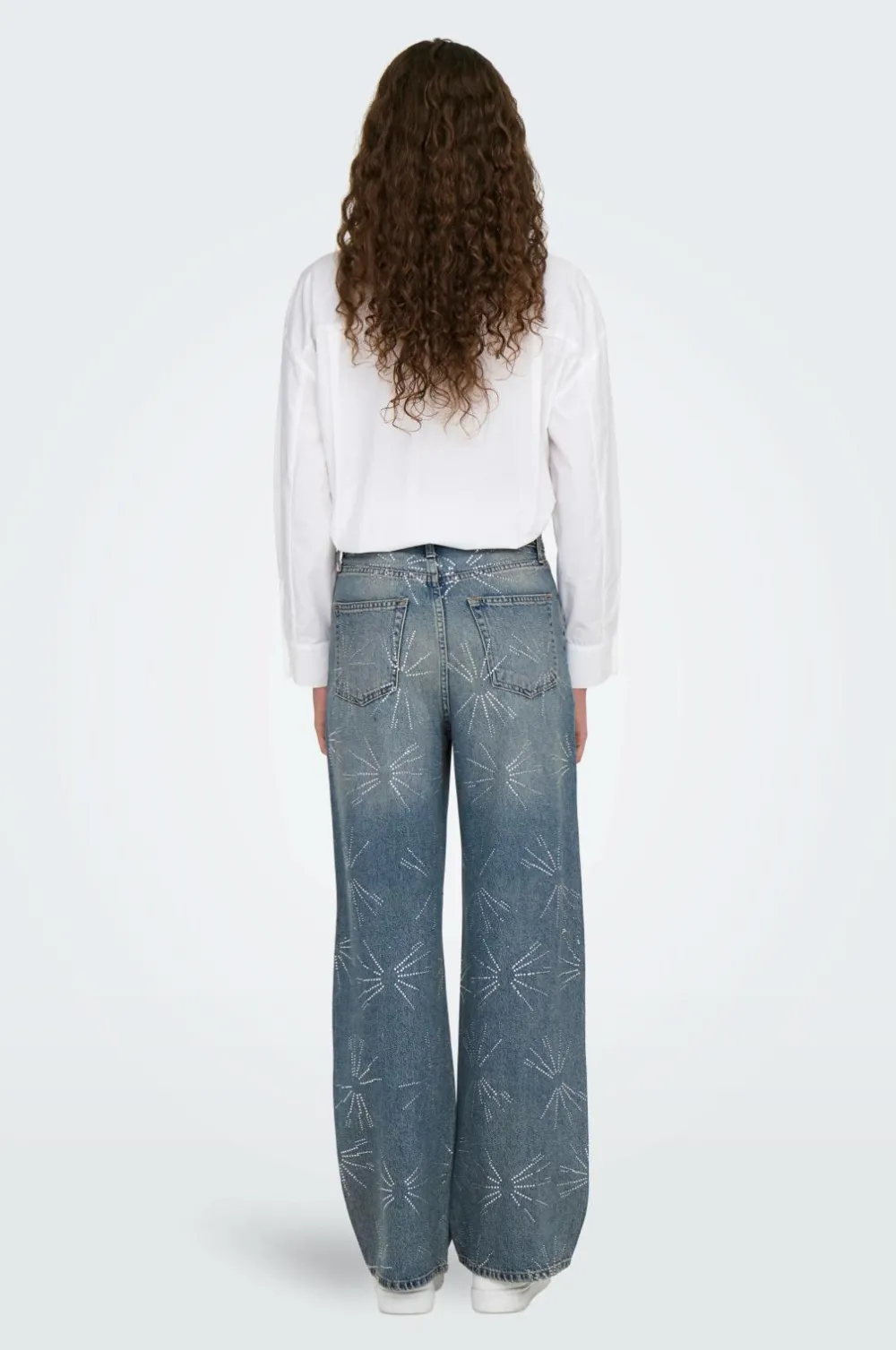 Only Jeans onlHope EX HW Wide Rhinst Dnm Tai D Medium blue denim Online