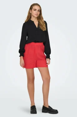 Only Shorts onlTokyo HW Linen Blend Shorts Cayenne New