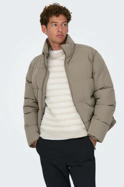 ONLY & SONS Pufferjakke onsPack Life Puffer Otw Walnut Best