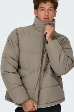 ONLY & SONS Pufferjakke onsPack Life Puffer Otw Walnut Best
