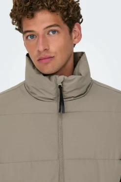 ONLY & SONS Pufferjakke onsPack Life Puffer Otw Walnut Best
