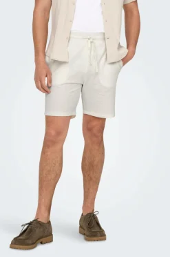 ONLY & SONS Shorts Onskian Life Reg Seersucker Shorts Cloud dancer Clearance