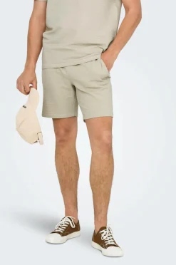 ONLY & SONS Shorts Onskian Life Reg Seersucker Shorts Silver lining New