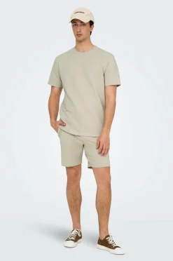 ONLY & SONS Shorts Onskian Life Reg Seersucker Shorts Silver lining New