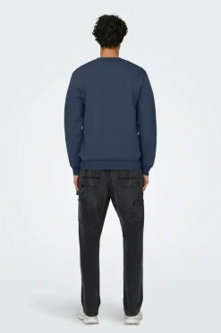 ONLY & SONS Sweatshirt onsCeres Life Crew Neck Blue nights Discount